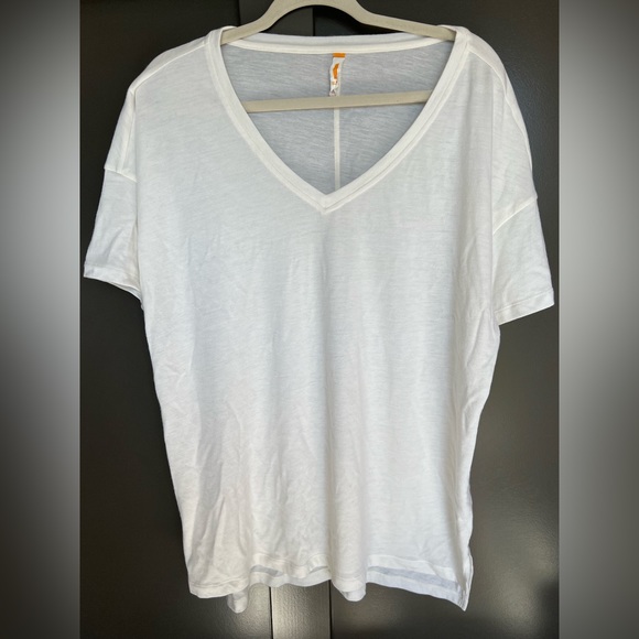 Lucy Tops - Lucy V Neck White Shirt